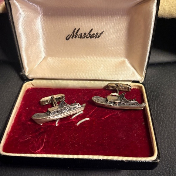 Other - Vintage Watercraft Cufflinks — Silver Tone